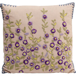Cushion Embroidery Violet 50x50cm