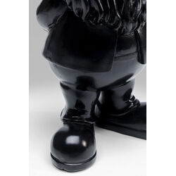 Deco Figurine Gnome Standing Black Gold 30cm