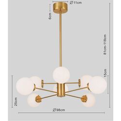 Lampadario Heavenly oro Ø98cm