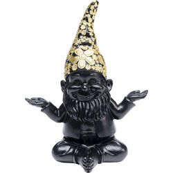 Figura deco Zwerg Meditation negro oro 19cm