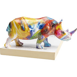 Deko Figur Colored Rhino 17cm