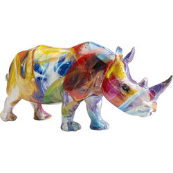 Deko Figur Colored Rhino 17cm