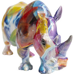 Deko Figur Colored Rhino 17cm