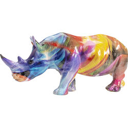 Deko Figur Colored Rhino 17cm