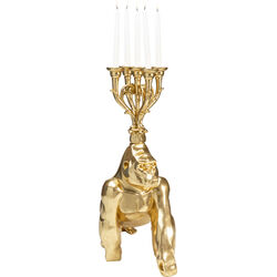 Candle Holder Gorilla Gold 71cm