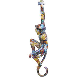 53007 - Wall Object Hanging Ape Colorful 17x67cm