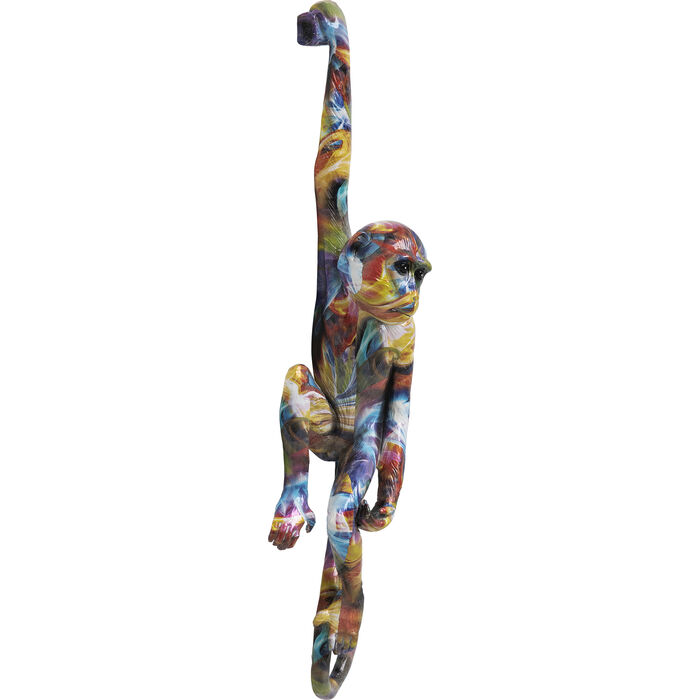 Deco pared Hanging Ape Colorful 17x67cm