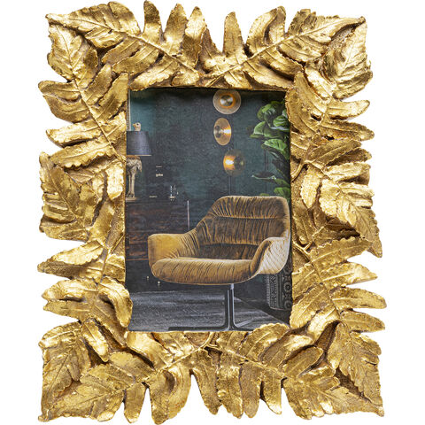 Picture Frame Gold Leaves 10x15cm