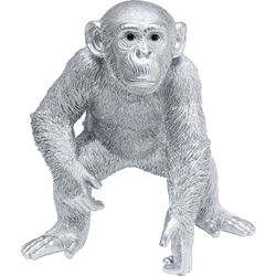 Figura deco Playing Ape plata 50cm
