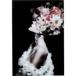 Glass Picture Flowery Beauty 80x120cm