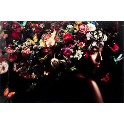 Glass Picture Flowery Shoulder View 150x100cm
