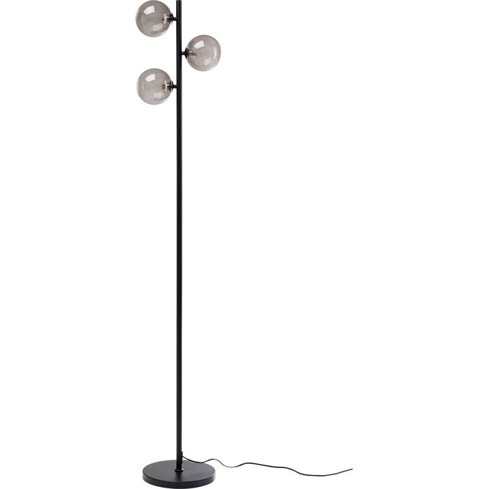 Floor Lamp Three Matt Black 160cm, 3 Head Metal Globe Floor Lamp