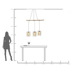 Pendant Lamp Three Grids 120cm