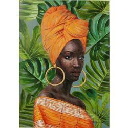 Canvas Picture African Lady 70x100cm