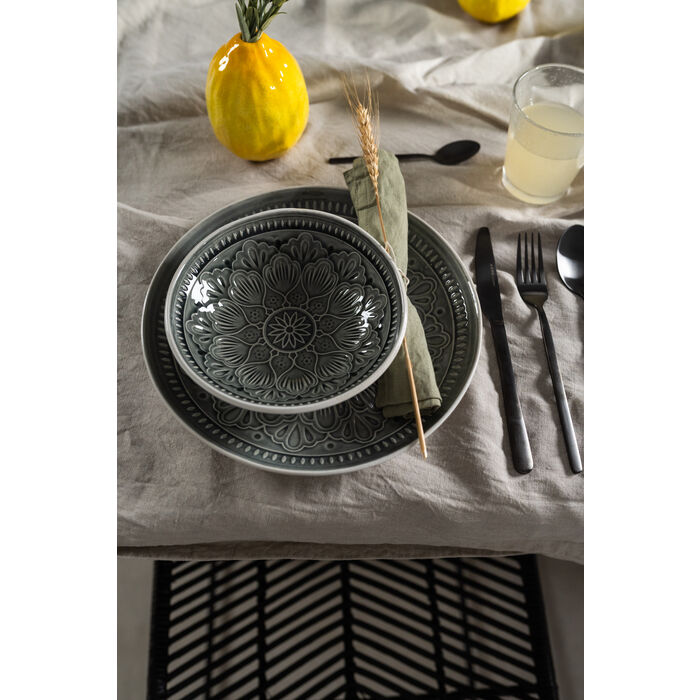 Kare Design  Dish Set Sicilia Mandala Grey (16-part)
