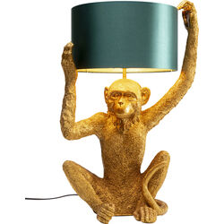 Lámpara mesa Animal Holding Monkey oro 57cm