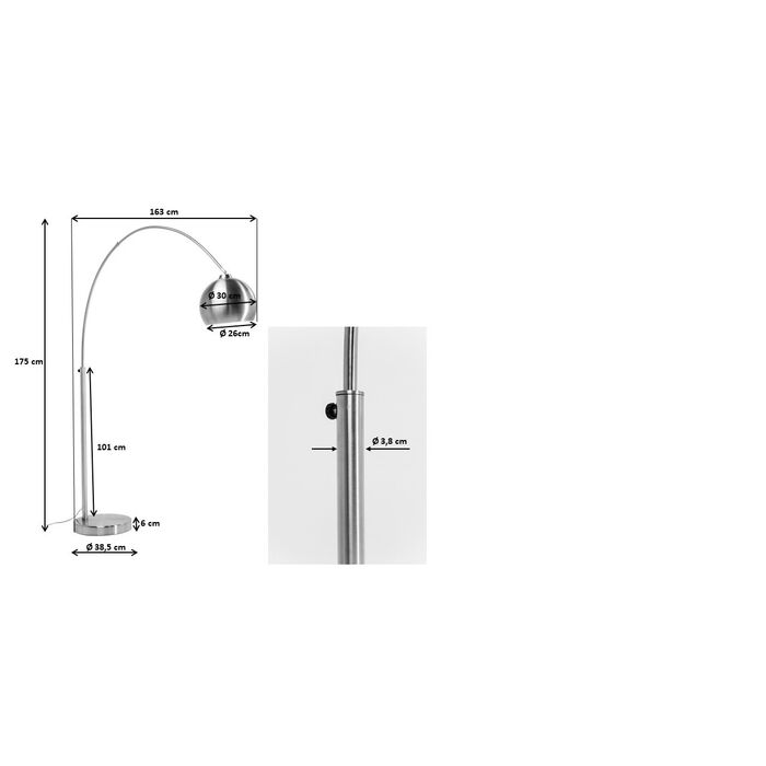 Lámpara de pie Lounge pequeño Deal Eco 175cm
