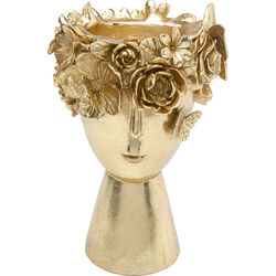 Vasija deco Flowercrown oro 20cm