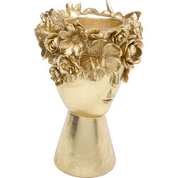 Deco Vase Flowercrown Gold 20cm