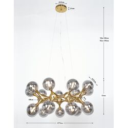 Hängeleuchte Atomic Balls Brass Ø75cm