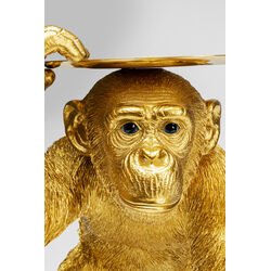 Figura decorativa Butler Playing Chimp oro 52cm