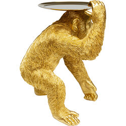 Figura decorativa Butler Playing Chimp oro 52cm