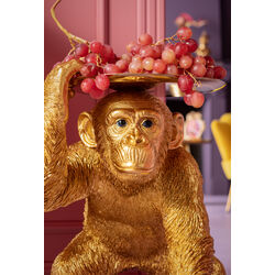 Figura decorativa Butler Playing Chimp oro 52cm