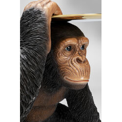 Deco Figurine Butler Playing Chimp Black 52cm