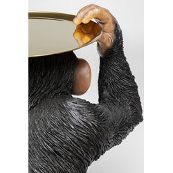 Figura decorativa Butler Playing Chimp nero 52cm