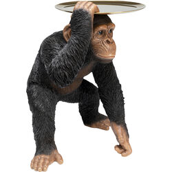 Figura decorativa Butler Playing Chimp nero 52cm