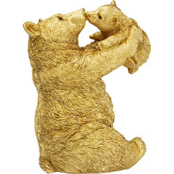 Deco Figurine Bear Lucky Mom Gold 27cm