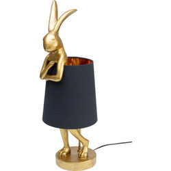 Lámpara mesa Animal Rabbit oro/negro 68cm