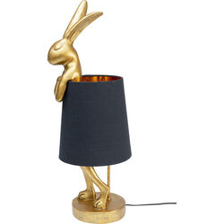 Lampada da tavolo Animal Rabbit oro/nero 68cm