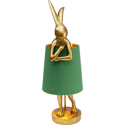 Lampe à poser Animal Rabbit doré/vert 68cm