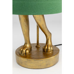 Lámpara mesa Animal Rabbit oro/verde 68cm