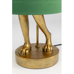 Lámpara mesa Animal Rabbit oro/verde 68cm