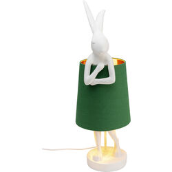 Table Lamp Animal Rabbit White/Green 68cm