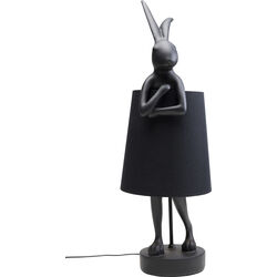 Lámpara mesa Animal Rabbit mate negro 68cm