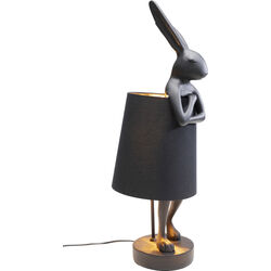 Lampada da tavolo Animal Rabbit nero opaco 68cm