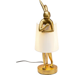 Lámpara mesa Animal Rabbit oro/blanco 50cm