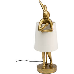 Lampe à poser Animal Rabbit doré/blanc 50cm