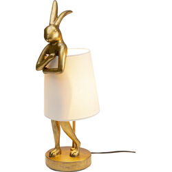 Lampe à poser Animal Rabbit doré/blanc 50cm