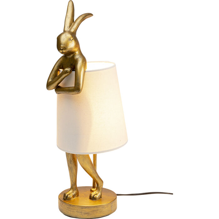 Table Lamp Animal Rabbit Gold White, Rabbit Table Lamp Next
