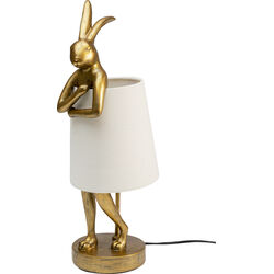 Lampe à poser Animal Rabbit doré/blanc 50cm