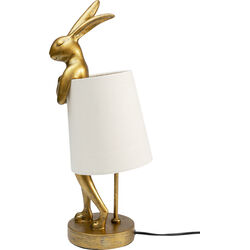 Lámpara mesa Animal Rabbit oro/blanco 50cm