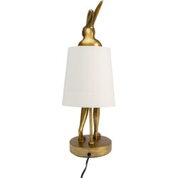 Lámpara mesa Animal Rabbit oro/blanco 50cm