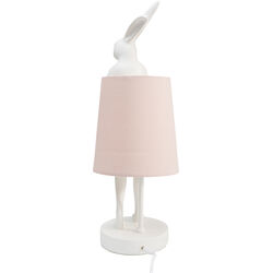 Lámpara mesa Animal Rabbit blanco/rosa 50cm