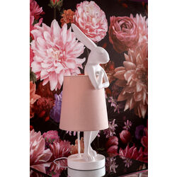 53475 - Table Lamp Animal Rabbit White/Rose 50cm