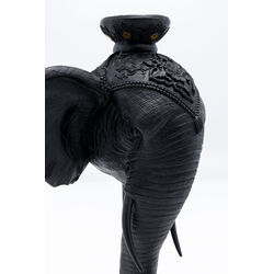 Candle Holder Elephant Head Black 49cm