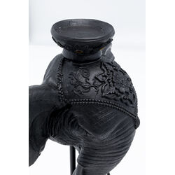 Portavelas Elephant Head negro 49 cm